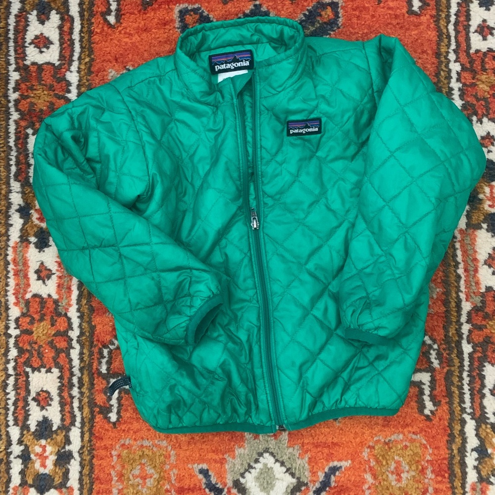 Patagonia Kids Green Quilted Jacket